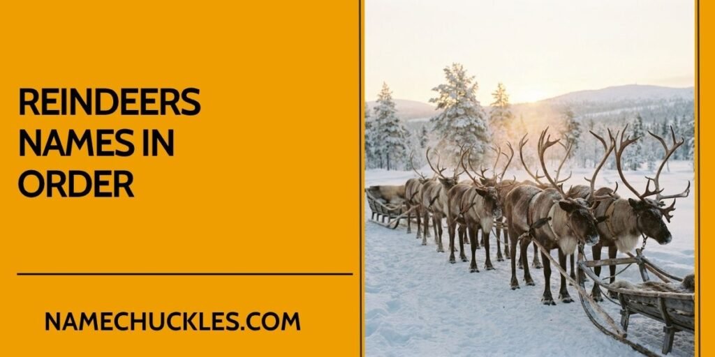 Reindeers Names In Order