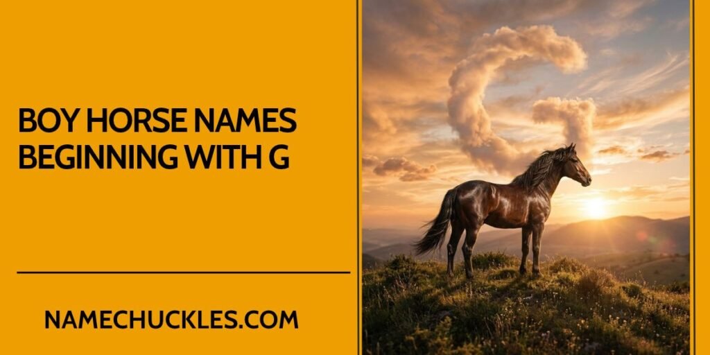 Boy Horse Names Beginning with G