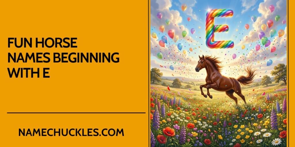 Fun Horse Names Beginning with E