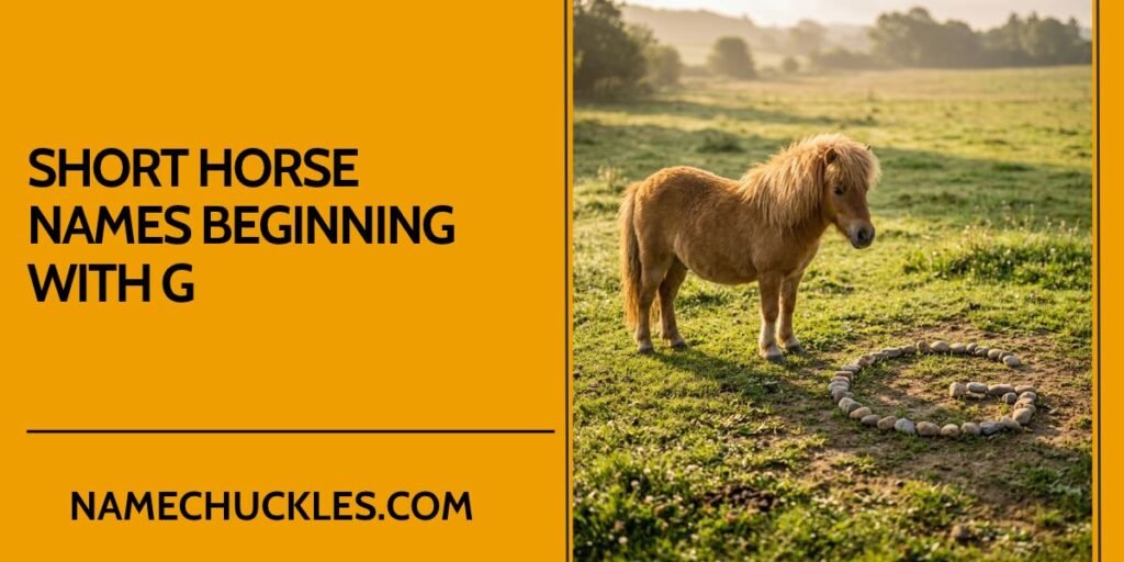 Short Horse Names Beginning with G